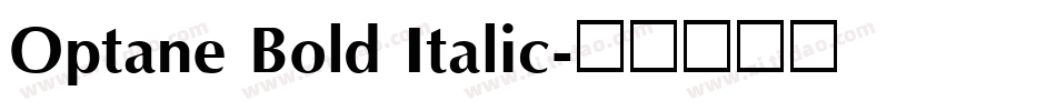 Optane Bold Italic字体转换